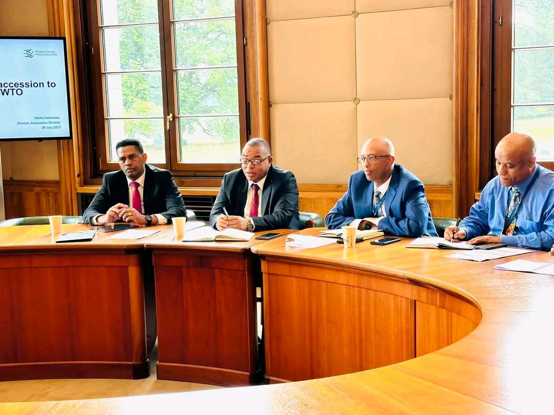 minister and his deligation at WTO
